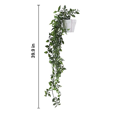 DANISCH Set of 2 Hanging Artificial Plants Vines Plants Plastic Fake