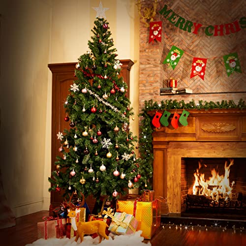 Casaria 240cm Green Artificial Fir Christmas Tree With Metal Base 8ft