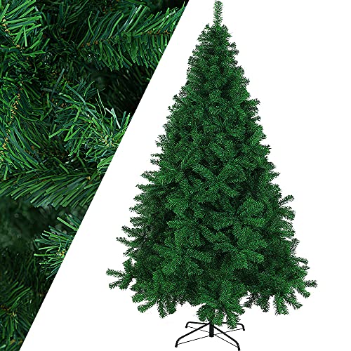Casaria 240cm Green Artificial Fir Christmas Tree With Metal Base 8ft