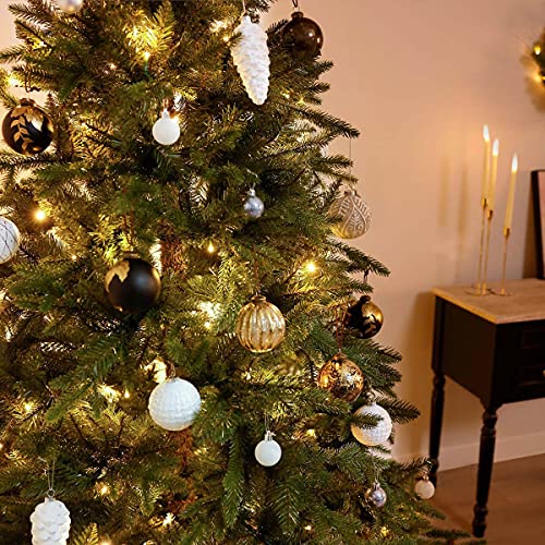 Charles Bentley Luxury 6ft PreLit Faux Nordic Spruce Christmas Tree