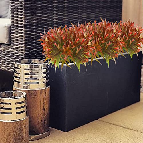 DHISUFU 4PCS Artificial Plants Outdoor Artificial Morning Glory Flowers