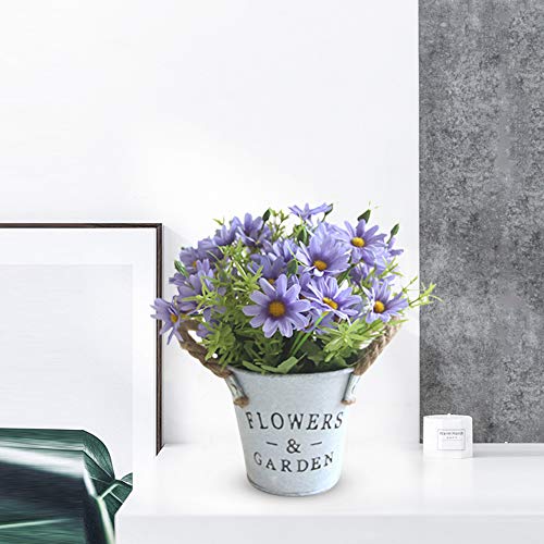 Hwtcjx Artificial Flowers with Vase, Artificial Flowers in Pots, Fake